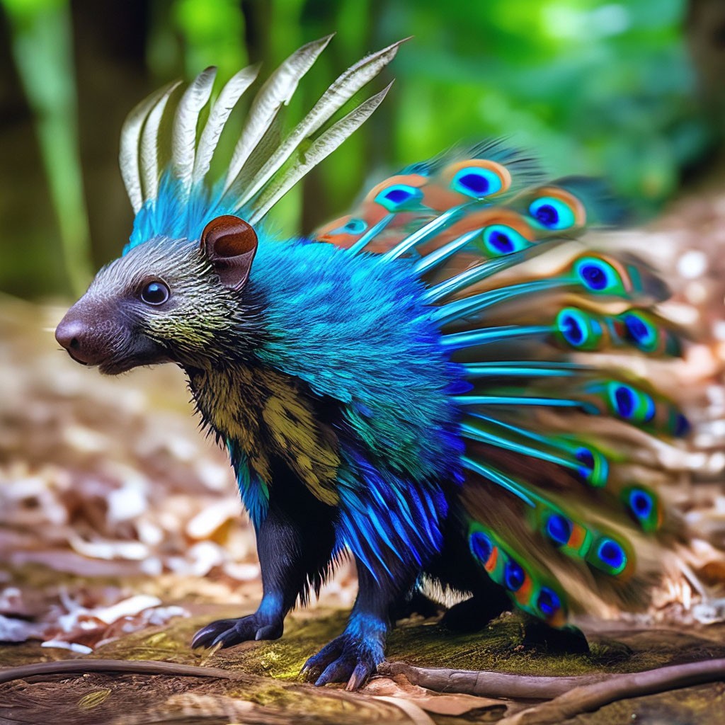 Диковинный зверь, сфотканный в соседнем лесу